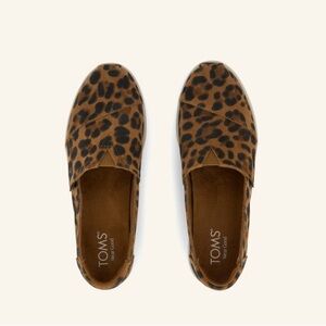 TOMS Alpargata Plus in Brown Sugar Leopard Print Suede size 7 *with box*